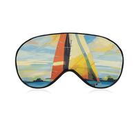 Masque de sommeil doux et occultant coloré avec voile en bateau de voyage zéro pression oculaire, super léger, doux et soyeux avec sangle réglable pour homme et femme