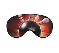 Masque de sommeil doux et occultant en forme de boule de bowling pour les yeux - Zéro pression oculaire - Super léger et soyeux - Avec sangle réglable - Pour homme et femme
