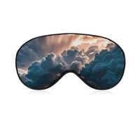 Masque de sommeil doux et occultant - Magnifique tempête de pluie - Couverture des yeux - Zéro pression oculaire - Super léger et soyeux - Bandeau avec sangle réglable pour homme et femme