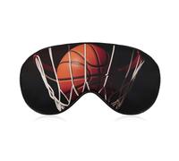 Masque de sommeil doux et occultant pour les yeux de basket-ball, voyage, zéro pression oculaire, super léger, doux et soyeux avec sangle réglable pour homme et femme