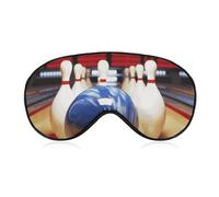 Masque de sommeil doux et occultant pour les yeux de bowling - Zéro pression - Super léger et soyeux - Avec sangle réglable - Pour homme et femme