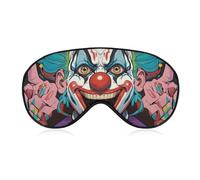 Masque de sommeil doux et occultant pour les yeux de clowns - Zéro pression - Super léger et soyeux - Avec sangle réglable - Pour homme et femme
