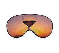 Masque de sommeil doux et occultant pour les yeux - Verre à vin - Zéro pression - Super léger et soyeux - Avec sangle réglable - Pour homme et femme