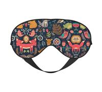 Masque de sommeil doux et respirant avec imprimé hibou, lapin, oiseau, renard, bloquant la lumière, sangle réglable, masque de sommeil pour voyage, travail de nuit, bureau