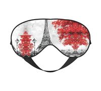 Masque de sommeil doux et respirant avec imprimé Paris, blocage de la lumière, sangle réglable, masque de sommeil pour voyage, travail de nuit, bureau