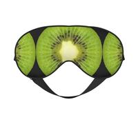 Masque de sommeil doux et respirant avec imprimé tranche de kiwi, blocage de la lumière, sangle réglable, masque de sommeil pour voyage, travail de nuit, bureau