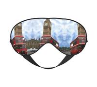 Masque de sommeil doux et respirant avec imprimé voiture d'Angleterre, blocage de la lumière, sangle réglable, masque de sommeil pour voyage, travail de nuit, bureau