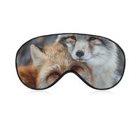 Masque de sommeil doux Fox and Wolf, occultant efficace la lumière, idéal pour les voyages.