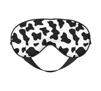 Masque de sommeil doux imprimé vache noire et blanche avec sangle réglable bloquant la lumière réversible confortable masque de nuit
