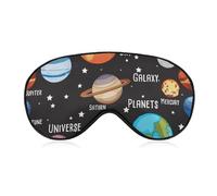 Masque de sommeil doux planète système solaire, avec sangle réglable, masques pour les yeux, bloque la lumière, pour femmes et hommes