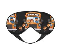 Masque de sommeil doux pour bus scolaire avec sangle réglable bloquant la lumière, réversible, confortable