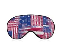 Masque de sommeil doux pour femme, sangle réglable pour voyage en avion, motif drapeau américain abstrait, texture grunge et sale