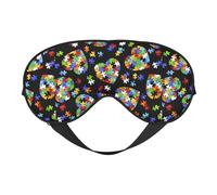 Masque de sommeil doux pour la sensibilisation à l'autisme - Sangle réglable - Bloque la lumière - Réversible et confortable