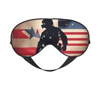 Masque de sommeil doux pour les yeux avec impression de soldats militaires américains - Soie comme des soldats militaires américains - Confortable - Réglable