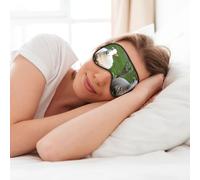 Masque de sommeil doux pour les yeux avec imprimé moutons et agneaux pour les yeux - Pour dormir et voyager - Pour femme et homme