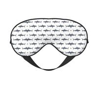 Masque de sommeil doux pour les yeux avec imprimé poisson et requin, pour la maison et le camping, bloque la lumière, confortable pour la plupart des utilisateurs