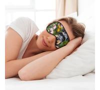 Masque de sommeil doux pour les yeux avec imprimé Schnauzer - Pour dormir et voyager - Pour femme et homme