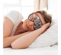 Masque de sommeil doux pour les yeux avec imprimé symboles de l'Angleterre pour homme et femme