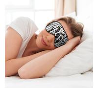 Masque de sommeil doux pour les yeux avec imprimé vache au lait noir et blanc pour homme et femme