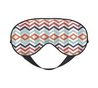 Masque de sommeil doux pour les yeux avec lignes en zigzag avec sangle réglable pour voyage, voyage, relaxation, yoga, sieste et méditation