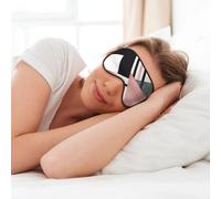 Masque de sommeil doux pour les yeux avec motif triangle abstrait et rayé pour homme et femme