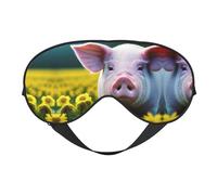 Masque de sommeil doux pour les yeux avec sangle réglable et motif fleurs de viol pour voyage, relaxation, yoga, sieste et méditation