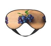 Masque de sommeil doux pour les yeux avec sangle réglable et motif raisin pour voyage, relaxation, yoga, sieste et méditation