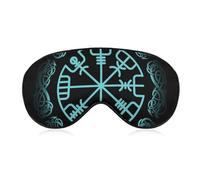 Masque de sommeil doux pour les yeux, boussole de navigation magique Viking Vegvisir, masque de sommeil ancien, couverture de nuit unisexe confortable pour les jeux de fête