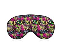 Masque de sommeil doux pour les yeux, cache-yeux, bandeau pour les yeux, motif cœurs des années 80 et 90