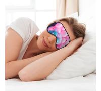 Masque de sommeil doux pour les yeux en coton rouge à imprimé barbe à papa pour homme et femme