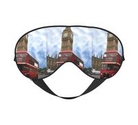 Masque de sommeil doux pour voiture Angleterre avec sangle réglable bloquant la lumière réversible et confortable