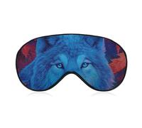 Masque de sommeil doux Wolf and Moon, occultant efficace la lumière, idéal pour les voyages.