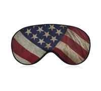Masque de sommeil drapeau américain pour homme et femme avec sangle réglable - Masque occultant doux et respirant - Antidérapant - Essentiels de voyage
