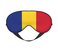 Masque de sommeil Drapeau de la Roumanie Masque de sommeil doux pour les yeux Sangle réglable Fonctionne en position de sieste Aide au sommeil