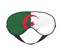 Masque de sommeil Drapeau de l'Algérie 100 % soie naturelle de mûrier avec couvre-yeux ultra doux pour dormir, voyage, sieste