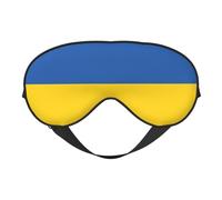 Masque de sommeil Drapeau de l'Ukraine Masque de sommeil doux pour les yeux Sangle réglable Fonctionne en position de sieste Aide au sommeil