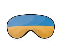 Masque de Sommeil Drapeau de l'Ukraine Masque pour les Yeux Portable Bandeau Doux avec Sangle Réglable pour Hommes Femmes
