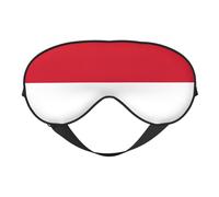 Masque de sommeil Drapeau de Monaco Masque de sommeil doux pour les yeux Sangle réglable Fonctionne en position de sieste Aide au sommeil