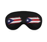 Masque de sommeil drapeau de Porto Rico Masque pour les yeux portable avec bande réglable pour hommes et femmes