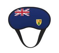 Masque de sommeil drapeau des îles Turques et Caïques pour adultes, occultant, masque confortable bloquant la lumière pour les voyages, le yoga