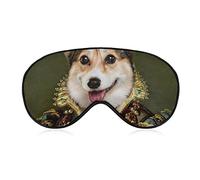 Masque de sommeil drôle Corgi avec les yeux bandés pour dormir Couverture de masque pour les yeux occultant élastique pour une nuit complète de voyage et de sieste