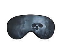 Masque de sommeil drôle pour femmes hommes, crâne de sucre effrayant Dia De Los Muertos Masque pour les yeux bandeau doux pour dormir Sangle élastique réglable Blackout Sleep Cover Eye Shade for Tra