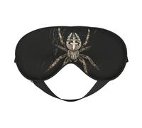 Masque de sommeil effrayant avec imprimé araignée - Masque pour les yeux - Pour dormir la nuit, voyage, avion