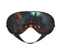 Masque de sommeil effrayant avec imprimé d'Halloween bloquant la lumière, bandeau tendance pour femmes et hommes, sieste de voyage en avion