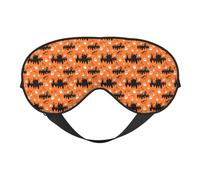 Masque de sommeil effrayant blanc d'Halloween pour dormir double face, masque de sommeil pour homme et femme, couvre-yeux occultant pour dormir, voyage