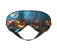 Masque de sommeil effrayant pour Halloween, masque de sommeil double face, masque de sommeil pour homme et femme, couvre-yeux occultant pour dormir, voyage