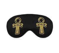 Masque de sommeil égyptien Ankh, couvre-yeux pour dormir, bandeau avec sangle réglable, bloque la lumière, sieste de voyage nocturne pour hommes et femmes