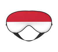 Masque de sommeil élégant avec motif drapeau de Monaco - Léger et réglable - Pour homme et femme