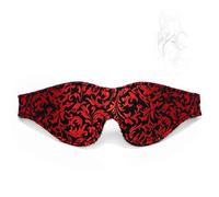 Masque de Sommeil Élégant en Dentelle Rouge et Noir, Doux et Confortable, Ajustable 25-50 cm, Motif Floral, 6.5 cm Hauteur