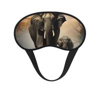 Masque de sommeil éléphant dans le brouillard doux et confortable avec sangle réglable occultante pour femmes, filles, hommes, voyage, yoga, sieste, travail
